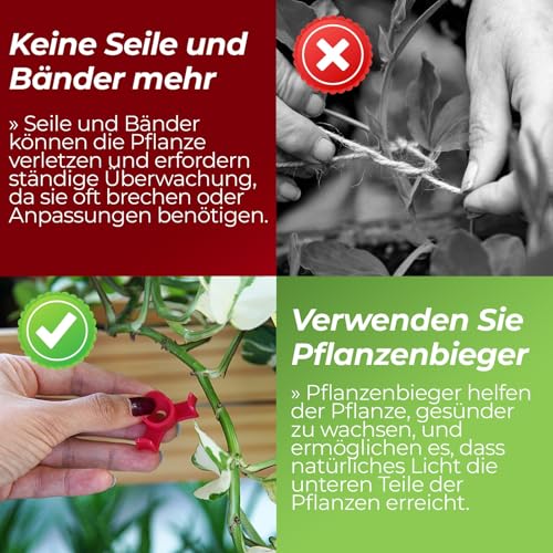 40 Stück Pflanzenbieger Winkel Grow LST Clips für Low Stress Training – 90 Grad Pflanzentrainer & Pflanzenstütze für effizientes Biegen – Gleichmäßigeres Wachstum und höhere Erträge (40 Stück)