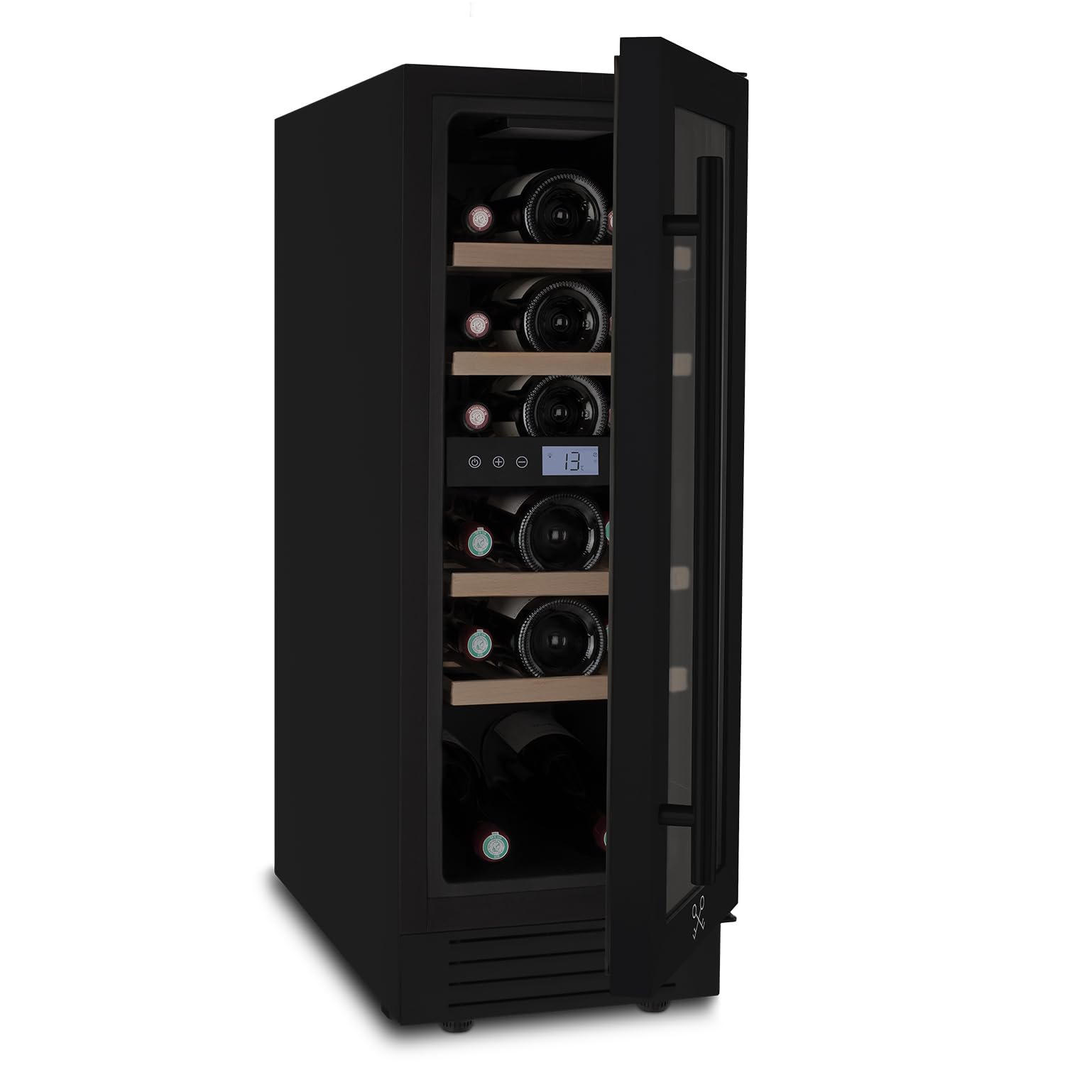 LES PETITS CHAMPS Vinoteca encastrable 17 botellas CAVCEDB17, 53L, Negro
