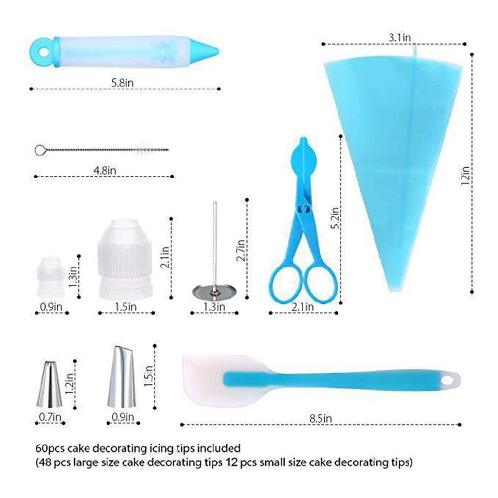 Kit de 102 Piezas para Decorar Pasteles: Incluye moldes para Cupcakes, boquillas, Mangas pasteleras y espátulas. Ideal para Principiantes.