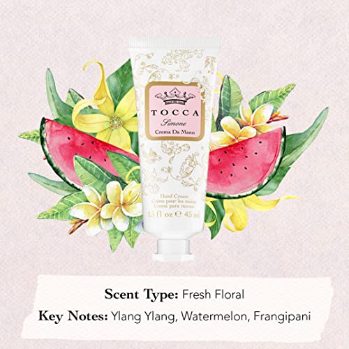 Tocca Crema De Mano Luxe, Simone Hand Cream, 4 Oz - Fresh Floral - Breezy, Sparkling, Radiant - Moisturizing, Quick Absorbing #TOP3