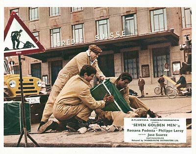 Seven Golden Men 7 uomini D'oro Original Lobby Card Swiss Bank Credit Suisse