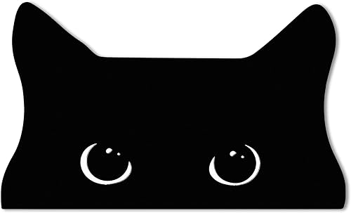 Tapete de baño con forma de gato negro de secado rápido, divertido tapete de baño de tierra de diatomeas suave absorbente de barro de diatomeas para