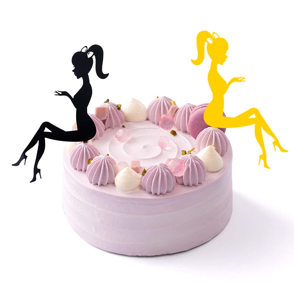 10x High Heels Cake Topper Aus Acryl – Gold & Schwarz Für Hochzeit, Geburtstag & Party