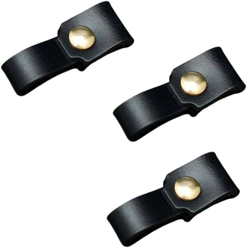 3 Pack Car Key Chain Holder Connector Screw Detechable PU Leather Hook Ring Loop Lanyard for Auto Remote Smart Car Keys Fob Keychain Case Bag Protector Carabineer Clip