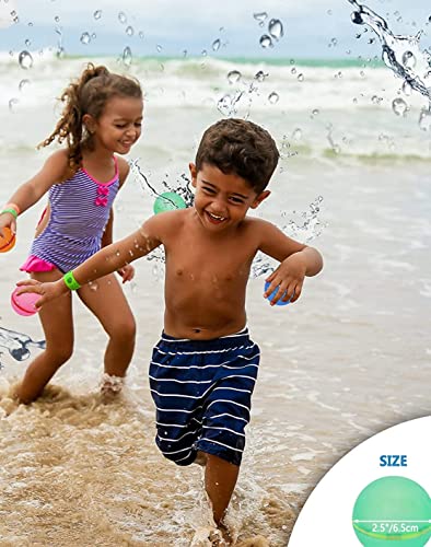 Reusable Water Balloons For Kids| Kids Outdoor Toys | Happy Water Bombs | Quick Self-Sealing Eco Friendly Water Toys For Kids & Adults | Outdoor Activities Water Games Fun For All (12Pcs) #TOP5