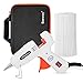 Beeway Pistola de Silicona Caliente con 50 Piezas Barras de Pegamento Caliente y Estuche de transporte para Manualidades Artesanía de Bricolaje Reparaciones Rápidas (20 Vatios, UE)