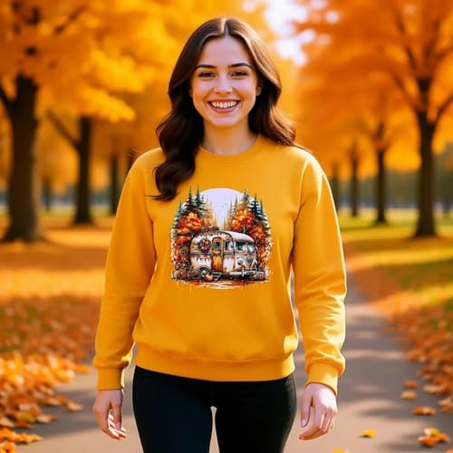 Cozy Fall Camper Sweatshirt for Men & Women, Heavy Blend, 50% Cotton, Classic Fit2
