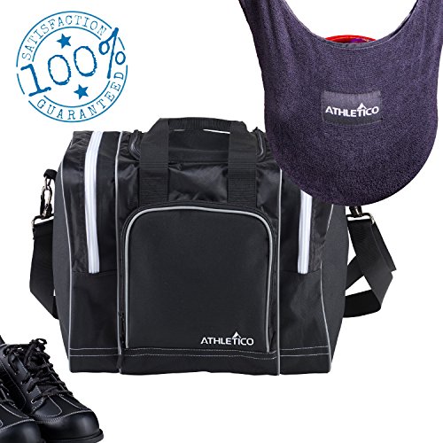 image for Athletico Bowling Bag & Seesaw Polisher Bundle - Single Ball Tote Bag 