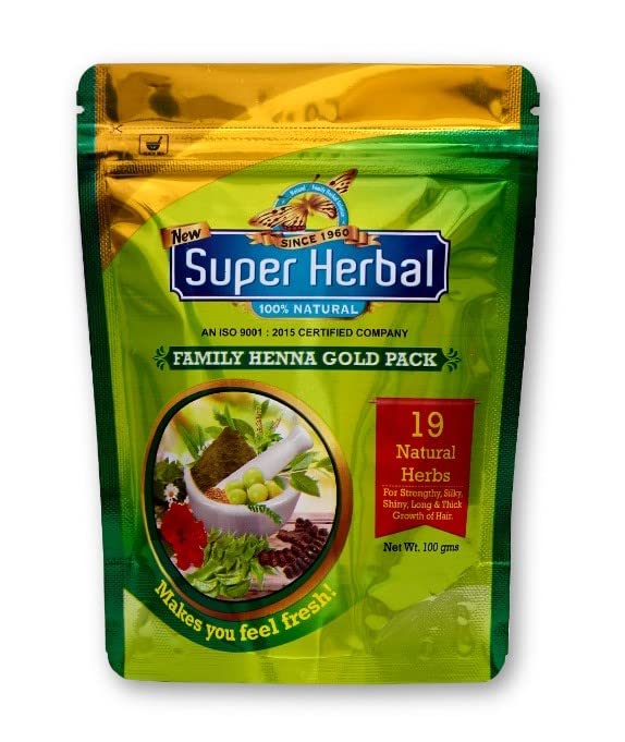 New Super Herbal Henna Gold Pack | Natural | 100g | 3.5oz | Pack of 2