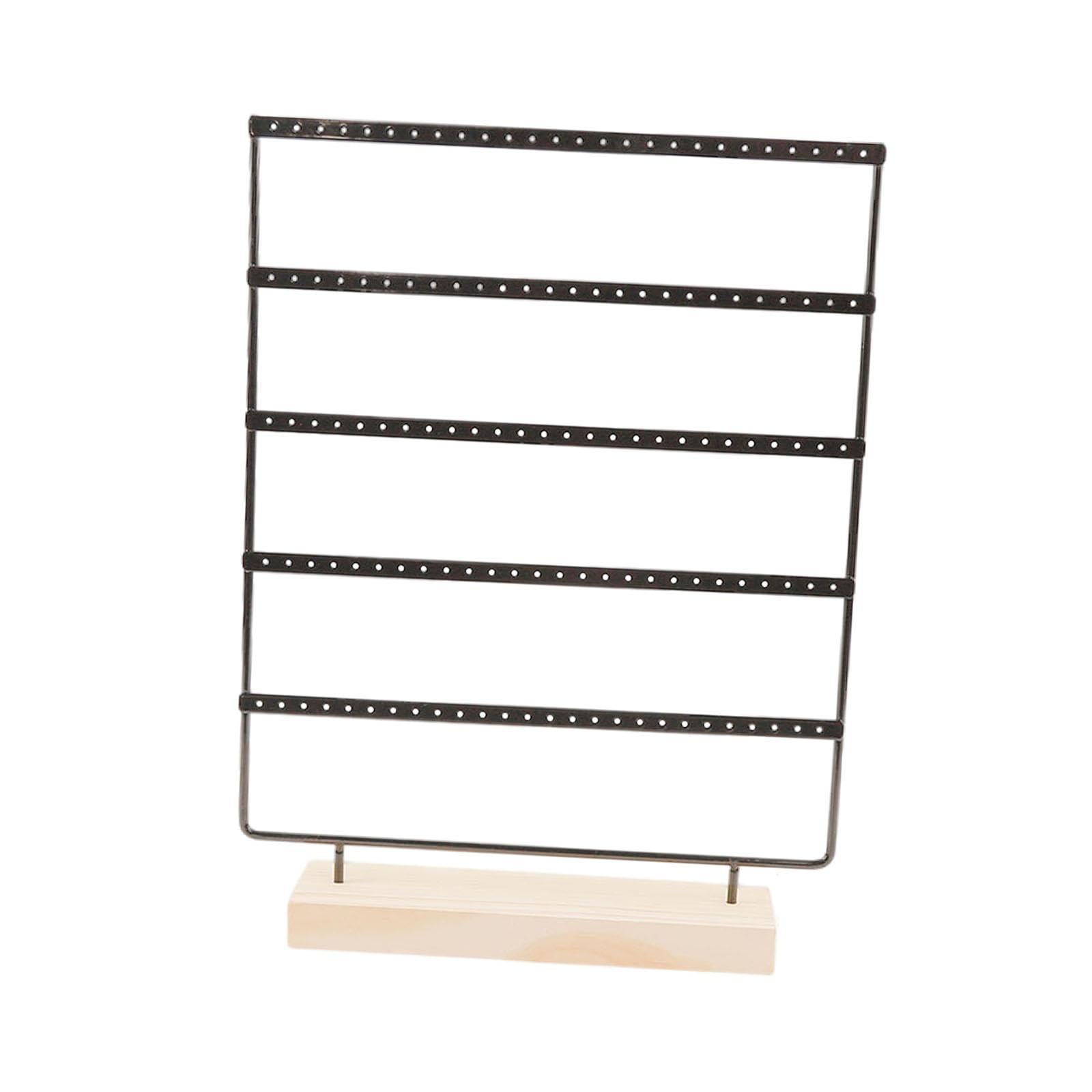 Colaxi 5 Tier Earring Display Stand Hanging Storage Rack Creative Accessories Earring Holder Stand for Centerpiece Desktop Necklace, Black