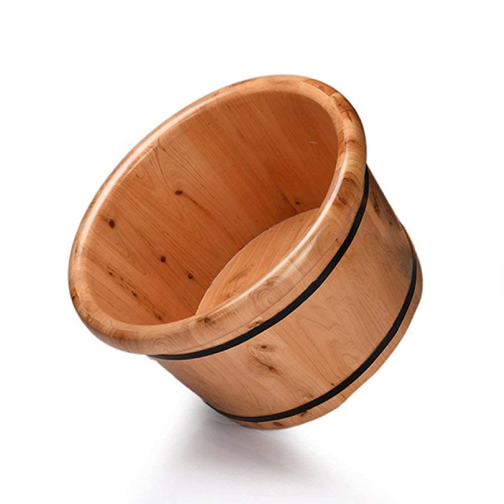 Secchio per pediluvio in legno naturale, Ciotola per pedicure per pediluvio domestico Vaschetta per pedicure in legno Barile per pediluvio in legno di cedro per la casa Botti per pediluvio liscio e