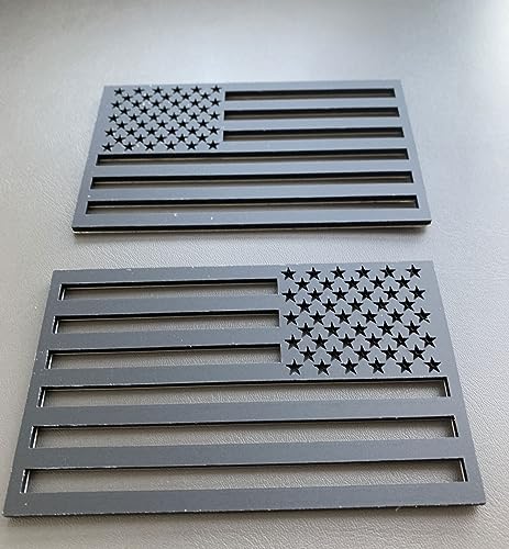 Image of 2Pcs Metal US America Flag Car Decal Stickers,Hollow Out US Flag Decal for Cars Trucks SUV Boats Bumper Window Fender Patriotic Badges