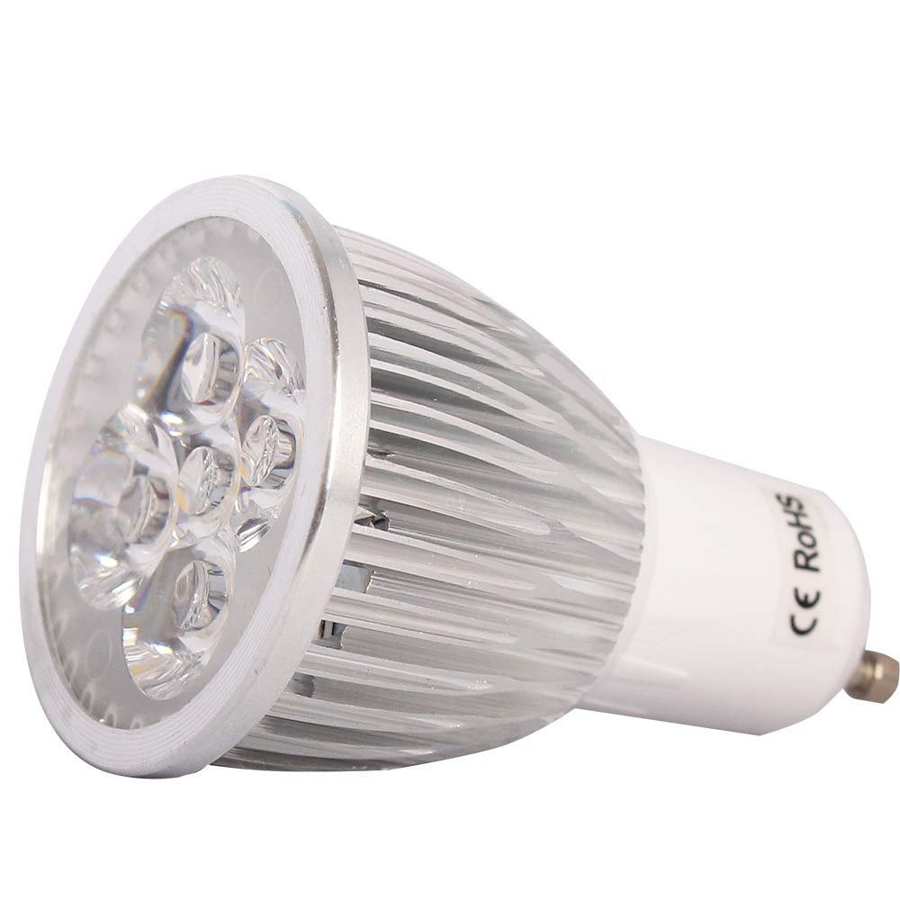 Mengjay 20x Bombilla LED GU10 no ajustable, 6W GU10 LED blanco frío 6000K equivalente a lámpara halógena 60W 520LM 220V GU10 bajo consumo de energía 82Ra iluminación Ángulo de haz de 60 °