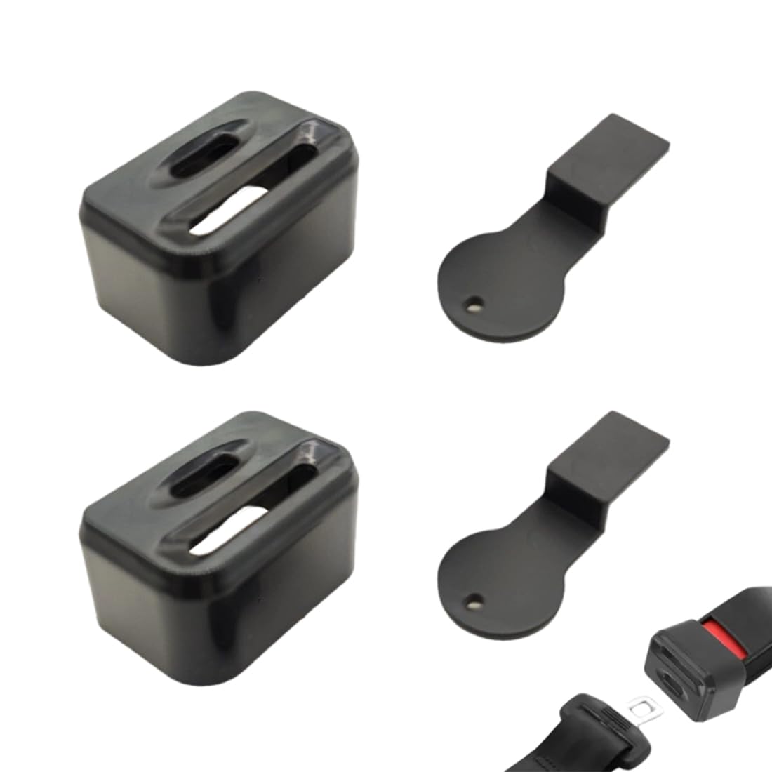 2 Piezas Auto BeltLock Bloqueo de Cinturón de Seguridad para Niños y Bebés en Silla de Auto (Negro)