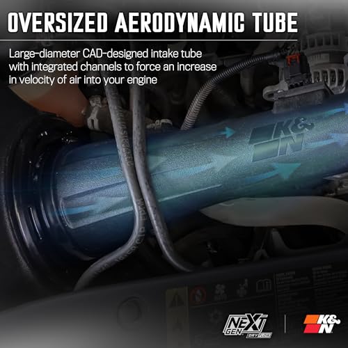 Image of K&N NextGen Cold Air Intake System: Dry-Flow Cotton Filter: Compatible with 2014-2020 CADILLAC /CHEVRLOET /GMC Escalade; Silverado 1500; Suburban; Tahoe; Sierra 1500; Yukon; Yukon XL; 50-3082D