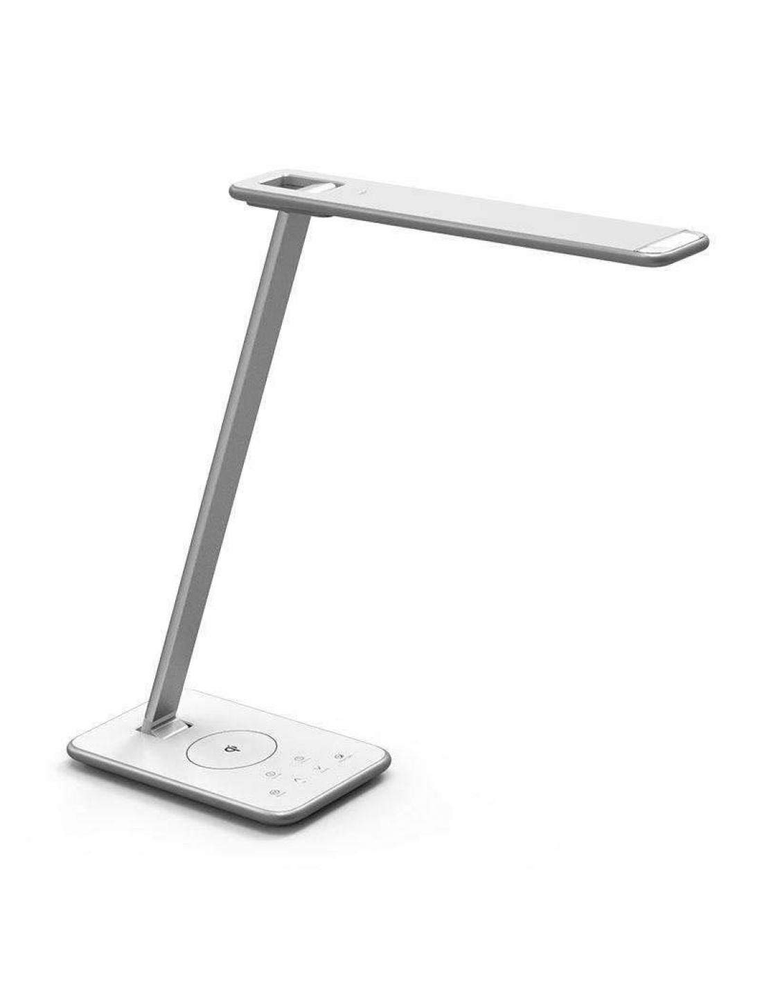 ledbox Flexo Led HOLMEN Multifunción con cargador inalámbrico IQ, Blanco dual, regulable