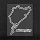 4R Quattroerre.it 6329 Super geformter Aufkleber Nurburgring, 10 x 12 cm