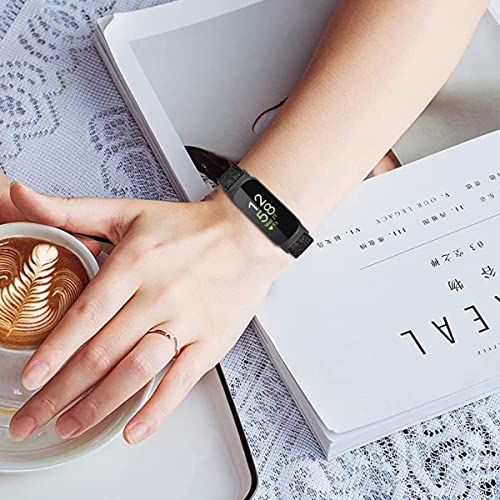 3-Pack Elastic Nylon Bands Compatible With Fitbit Inspire 3/Inspire 2/Inspire Hr/Inspire/Ace 3/Ace 2, Breathable Adjustable Replacement Stretchy Nylon Loop Wristband Sport Strap For Women Men, 301 #TOP3