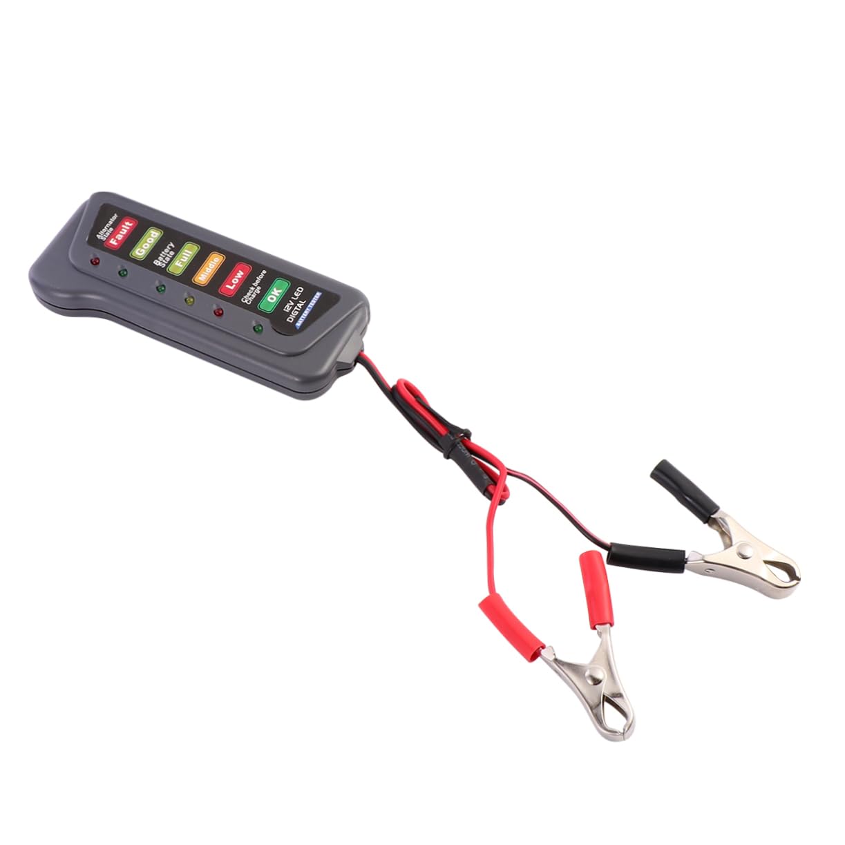 STOBAZA LED Battery Tester Detector Smart Battery Analyzer with LED Display and Status Indication Safe and Easy Operation Black Color