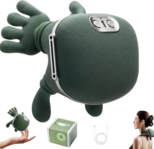 Image of KELVEE Bionic Heated Massager, Wireless Portable Shiatsu Hand Shoulder Neck and Back Massager, Electric Deep Tissue 4D Kneading Massage, Simulated Human Hand Design for Pain Relief and Muscle Relax