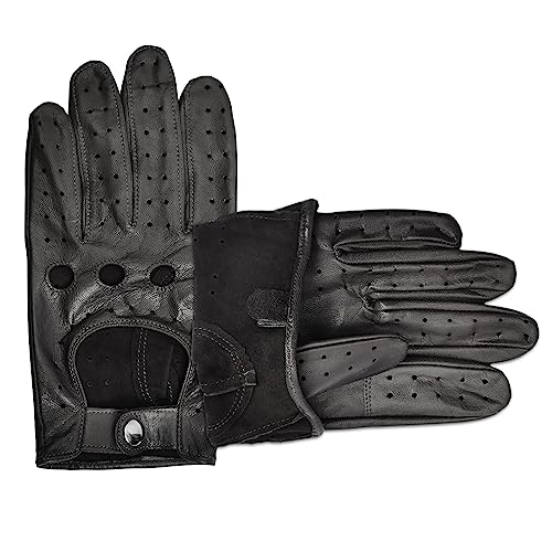 SURAWIL Mens Thin Touchscreen Leather Gloves