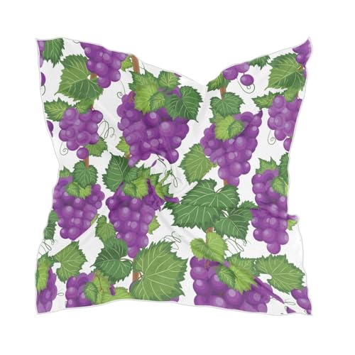 Women Square Silk Scarf Neckerchief Scarves Headscarf Shawl Chiffon Wrap Stole Head Wrap 23.6 x 23.6 inch