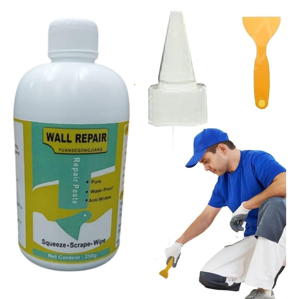 Wall Repair Paste Paint Wall Putty Paste Crack Filler for Walls and Joints Wall Mending Agent Wall Crack Repair Paste Damage Wall Crack Filler Paste Waterproof Wall Hole Filler (250gm, White) (B0D3VKHL2P) Amazon Price History, Amazon Price Tracker