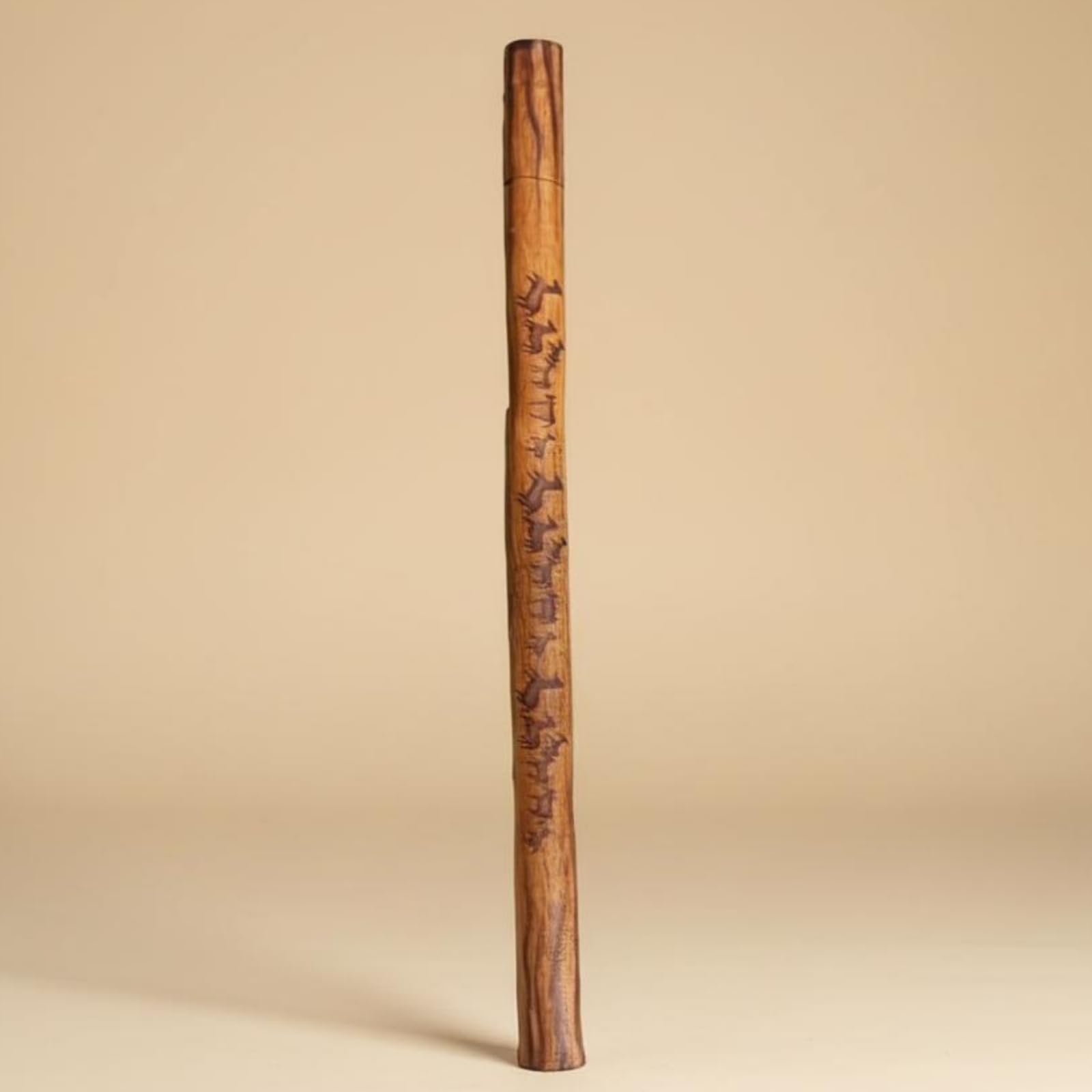 Percussion Percussione Artigianale Bambù Cilindro Sonoro Prodotto Manuale Dettagli Incisi Soffuso Adatto per Musica Studio Relax Regalo, Stile Sudamericano