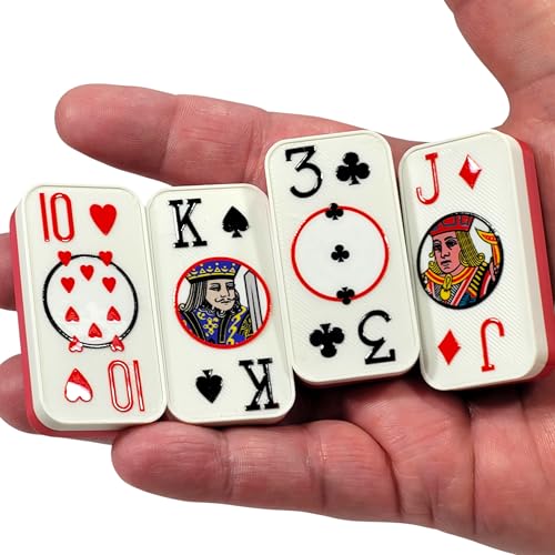 Cardian Poker Dominoes, Dos Tonos, Plástico Durable miniatura 5