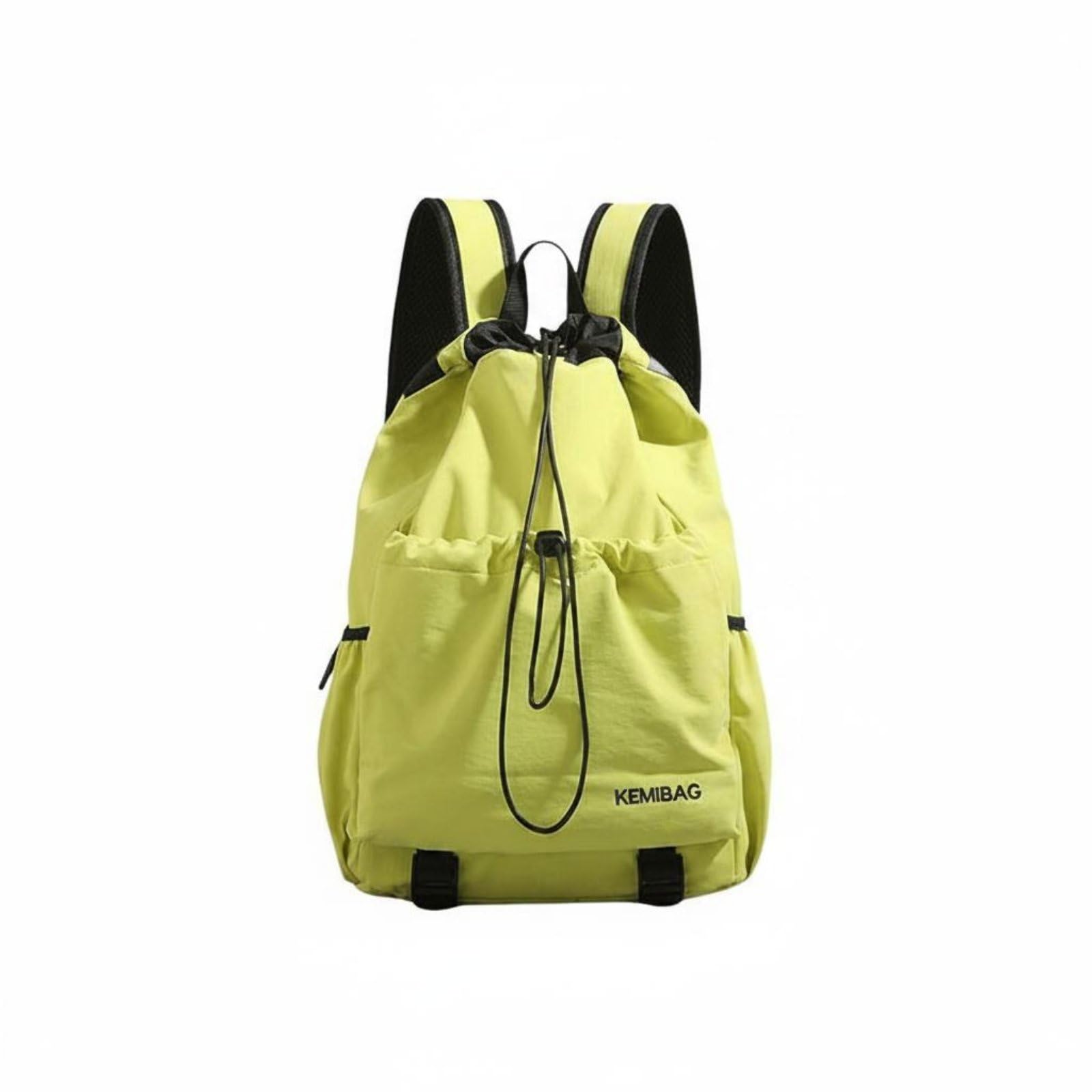 SECRET DESIRE Drawstring Backpack Easy to Carry Hiking Backpack Adjustable Shoulder Straps Hiking Rucksack for College Students, School, Fluorescent Yellow-picture-19