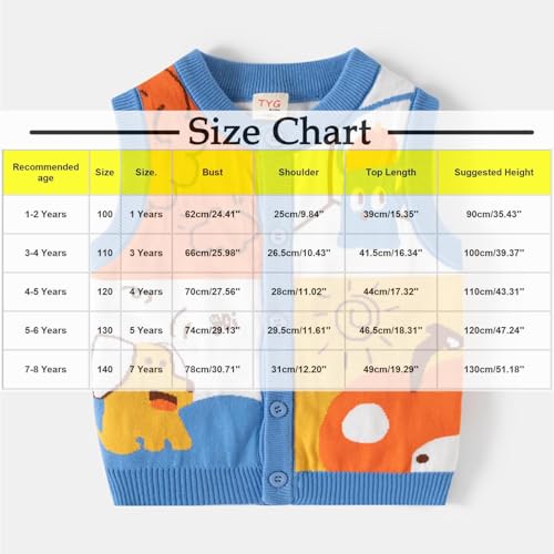 Girls Boys Cute Pattern Sweater Vest Button Down V Neck Sleeveless Knit Waistcoat Kids Fall Winter Outerwear for 1-8 Years3