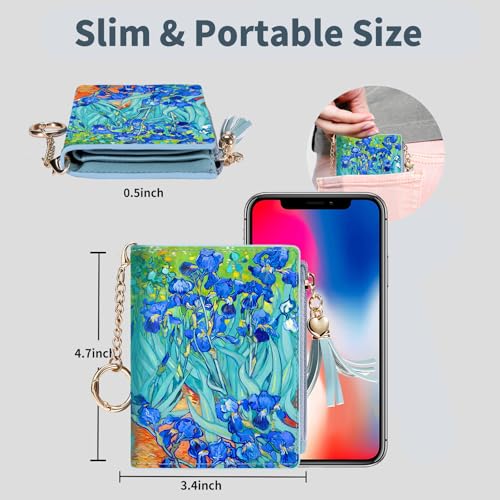 Image of Gostwo Small Wallets for Women, Stylish Womens Wallet with ID Window, Zippered Coin Pocket and Tassel. Cute RFID Wallet for Women, ideal for Teen Girls, Commuters, and Women for Daily Use