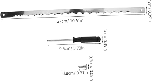 Miniatura 2 de Cuchillo de pan de acero inoxidable, cuchillas de repuesto, 8 piezas, cortador para pan casero, pastel, pizza, borde dentado, fácil de usar,
