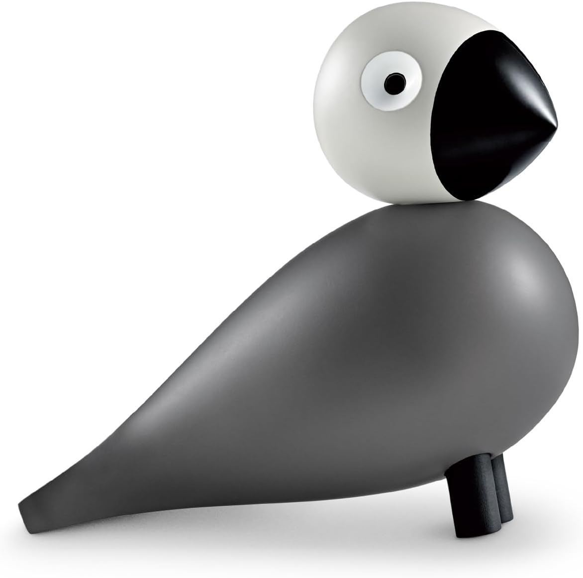 Birds Medium Songbird Ernst Wooden Figurine, Grey and Light Grey,6.1" H, Gift Box Included