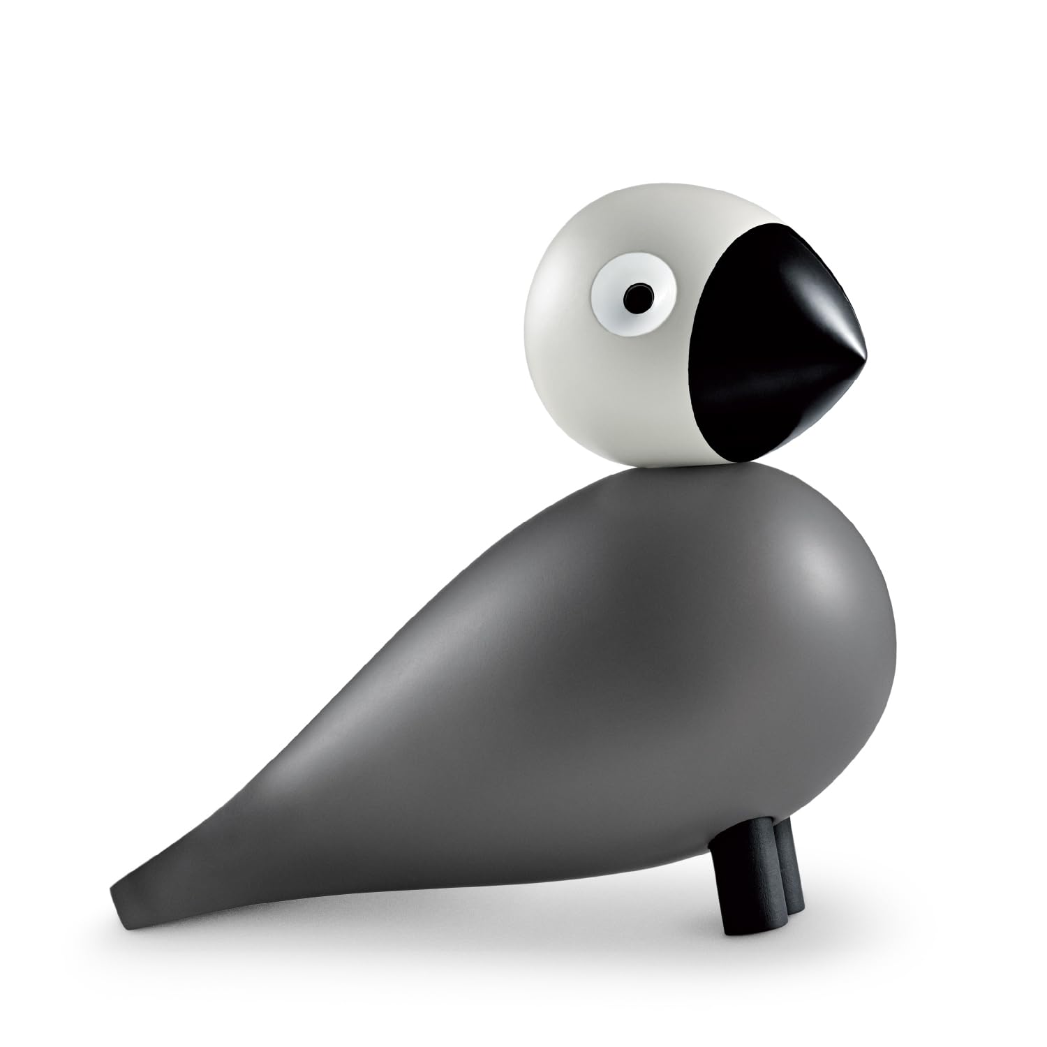 Kay Bojesen Birds Medium Songbird Ernst Wooden Figurine, Grey and Light Grey,6.1" H, Gift Box Included