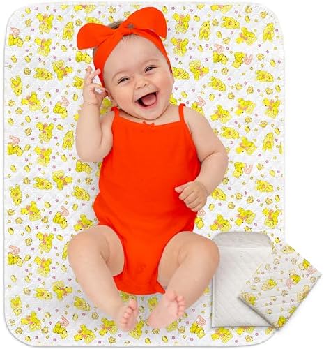Changing Mat - Biggest Waterproof & Reusable Portable Changing Pad 25.5"x31.5" for Change Diaper in Any Places On the Go - Wipeable Compact Baby Change Cover Liner - Unisex Design for Girls & Boys