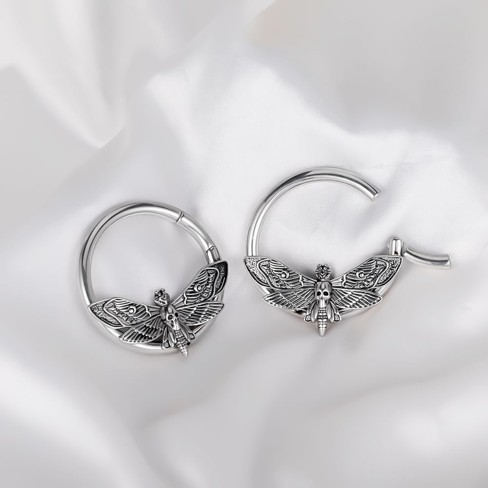 Vankula Pesi per Lobi Peso Dilatatori lobo orecchie ear weight in Acciaio inossidabile Tarma piercing espansori Gioielli Uomo Donna 5mm(4G) Argento