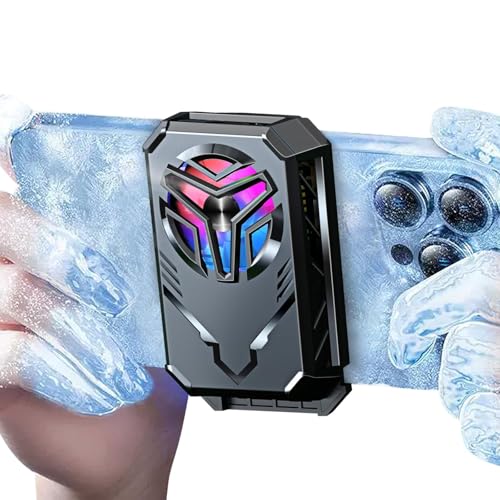 KAKETE スマホ 冷却ファン【充電式ワイヤレス・ペルチェ素子・3秒急速冷却】スマホクーラー USB扇風機 軽量 クリップ式 スマホ散熱器 小型 LED温度表示 Type-C充電式 スマホ冷却 揺れない 原神 荒野行動 FGO実況用 高負荷ゲーム 熱対策 Android・iPhone・iPad対応 静音設計 ゲーム/実況/生配信/写真撮影/動画視聴