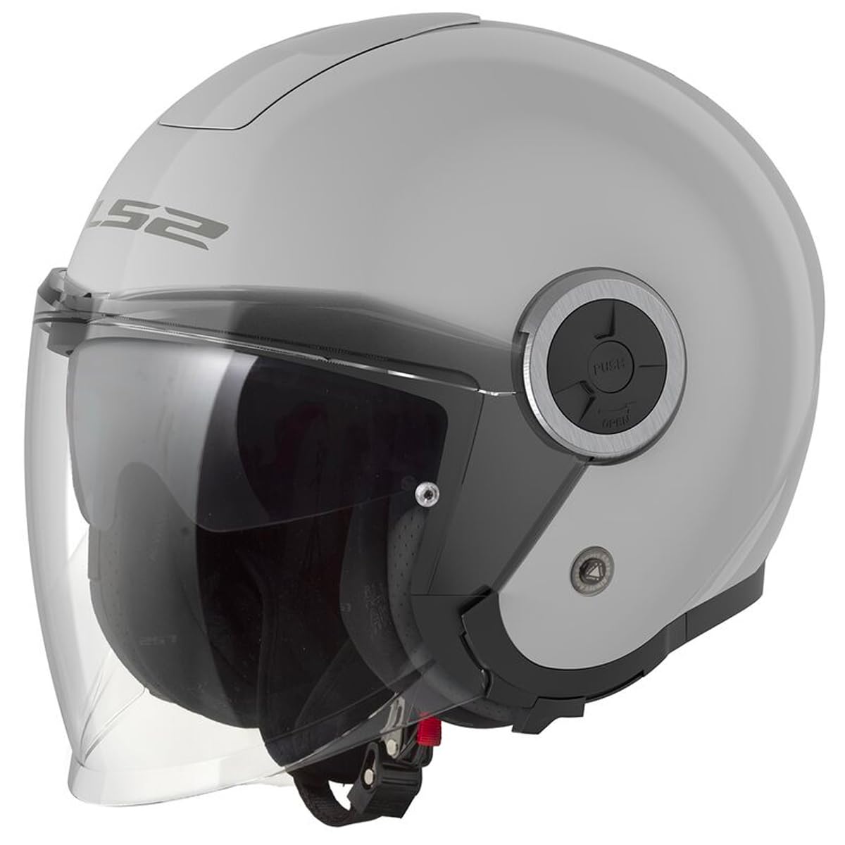 Casque Moto Jet LS2 Classy Solid Pearl Grey léger et compact pour éviter la chaleur