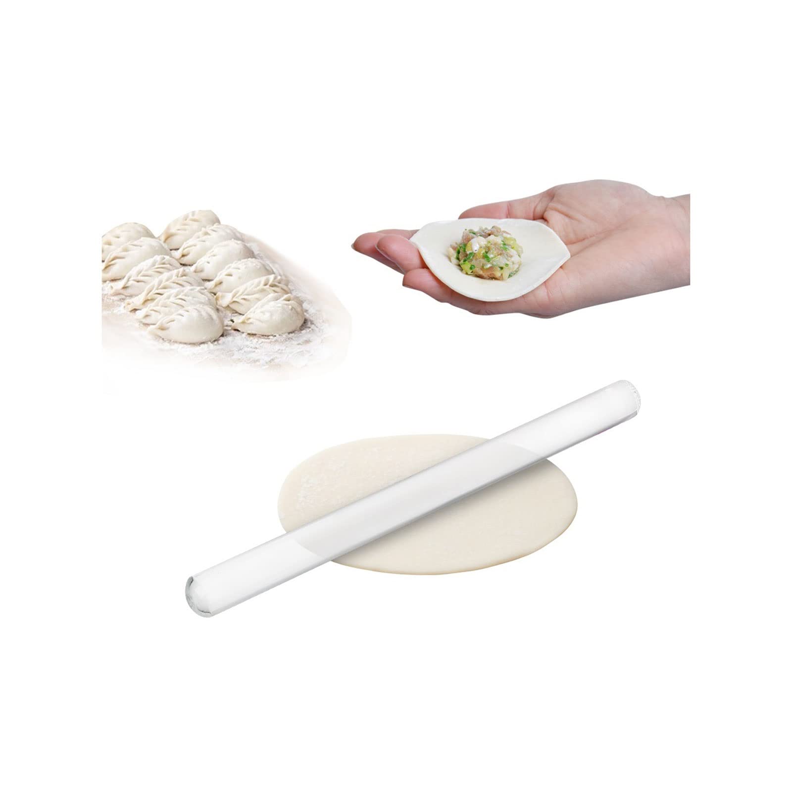 Rodillos Suaves portátiles para Fondant, Tablas para pastelería acrílica, Herramientas para Tartas, Rodillo Transparente Antiadherente para Galletas y Pasteles, Rodillo de Cocina