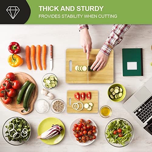 image for Foxtrot Int 3pcs Set Bamboo Chopping Board Kitchen Serving Cutting Woo