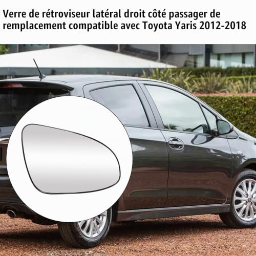 TTCR-II Compatible avec Verre Rétroviseur Chauffant Toyota Yaris 2012-2018 – vue 2