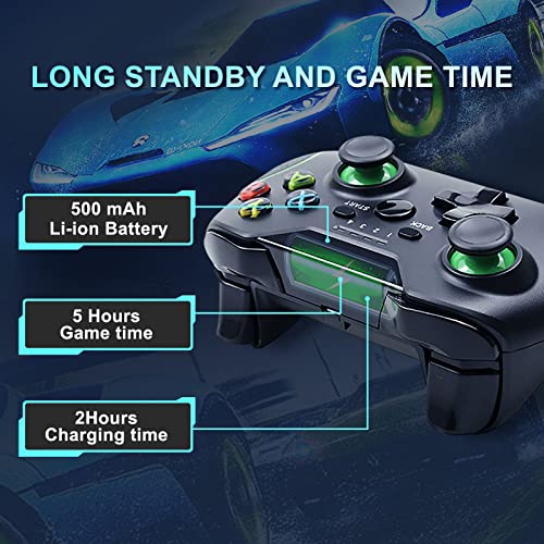 AUFGLO Drahtlos Controller für Xbox One, PC Gamepad mit 2.4G drahtlos Adapter, eingebaute Dual Vibration, kompatibel mit Xbox One/One S/One X/One Elite/PS3 Host/Windows 10 (Schwarz) - Image 6