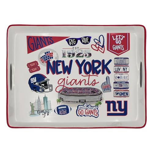 Proformance Home NFL New York Giants Loco Fan Large Serving Tray w/Handles