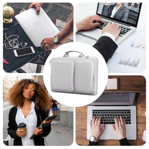 Bolsa para laptop ligera y protectora bolsa de transporte para netbook con asa color Gray 5