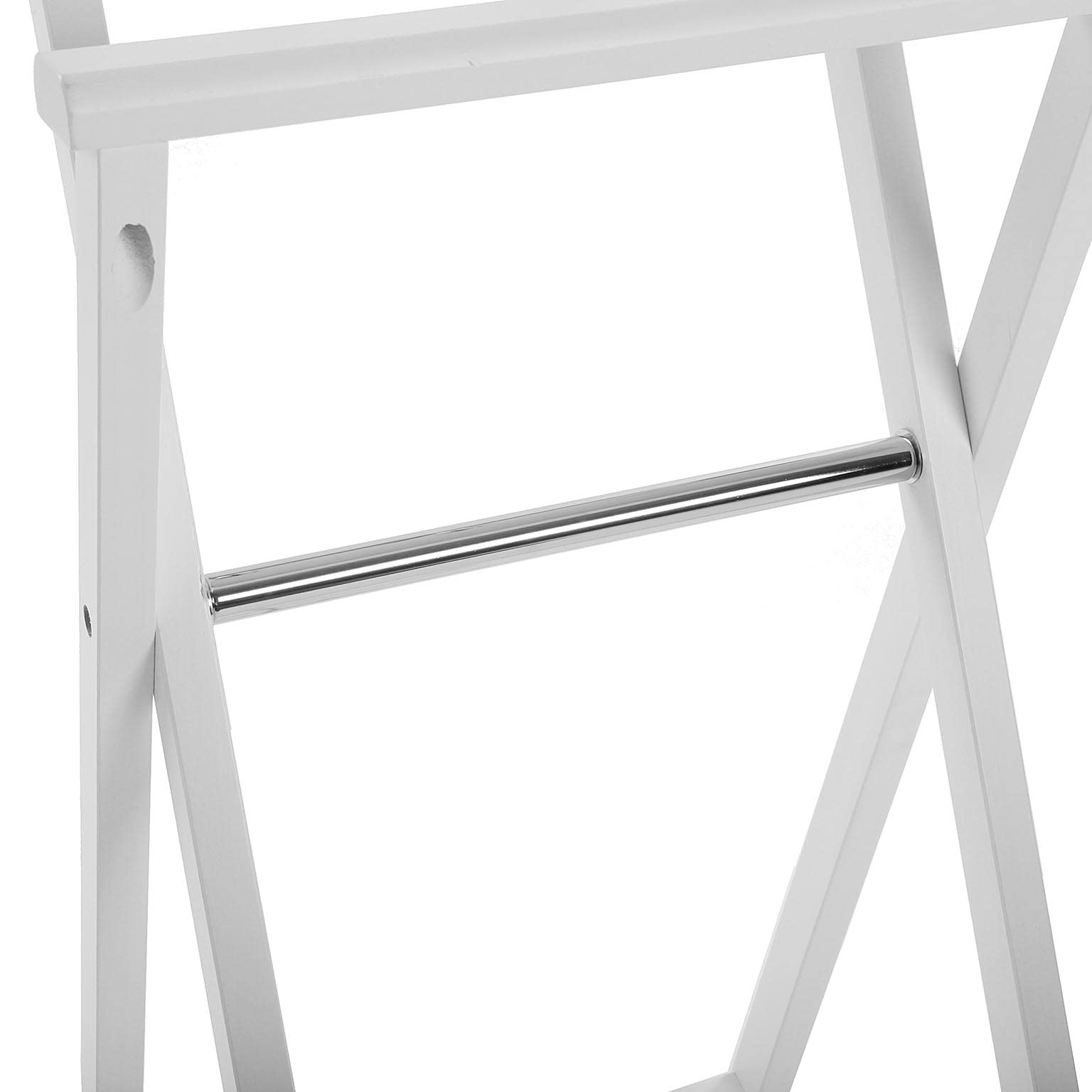 VERSA Nasso Servo Muto Moderno e Multifunzionale, Appendiabiti Indossatore per Camera da Letto e Spogliatoio, Pieghevole, Misure (A x L x l) 97 x 45 x 45 cm, Legno, Colore Bianco