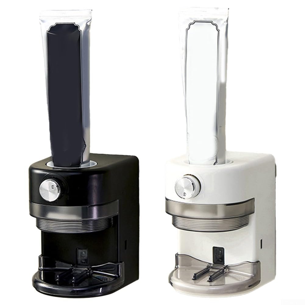 Dispenser automatico di dentifricio che combina tecnologia a induzione con montaggio a parete perforato per un facile controllo del dentifricio (bianco)