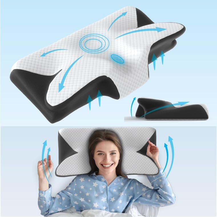 New Trending Memory Foam Pillow for Sleeping-Cervical Pillow for Neck Pain,Shoulder & Back Pain Relief-Orthopedic Pillow for Neck Support-Ortho Pillow