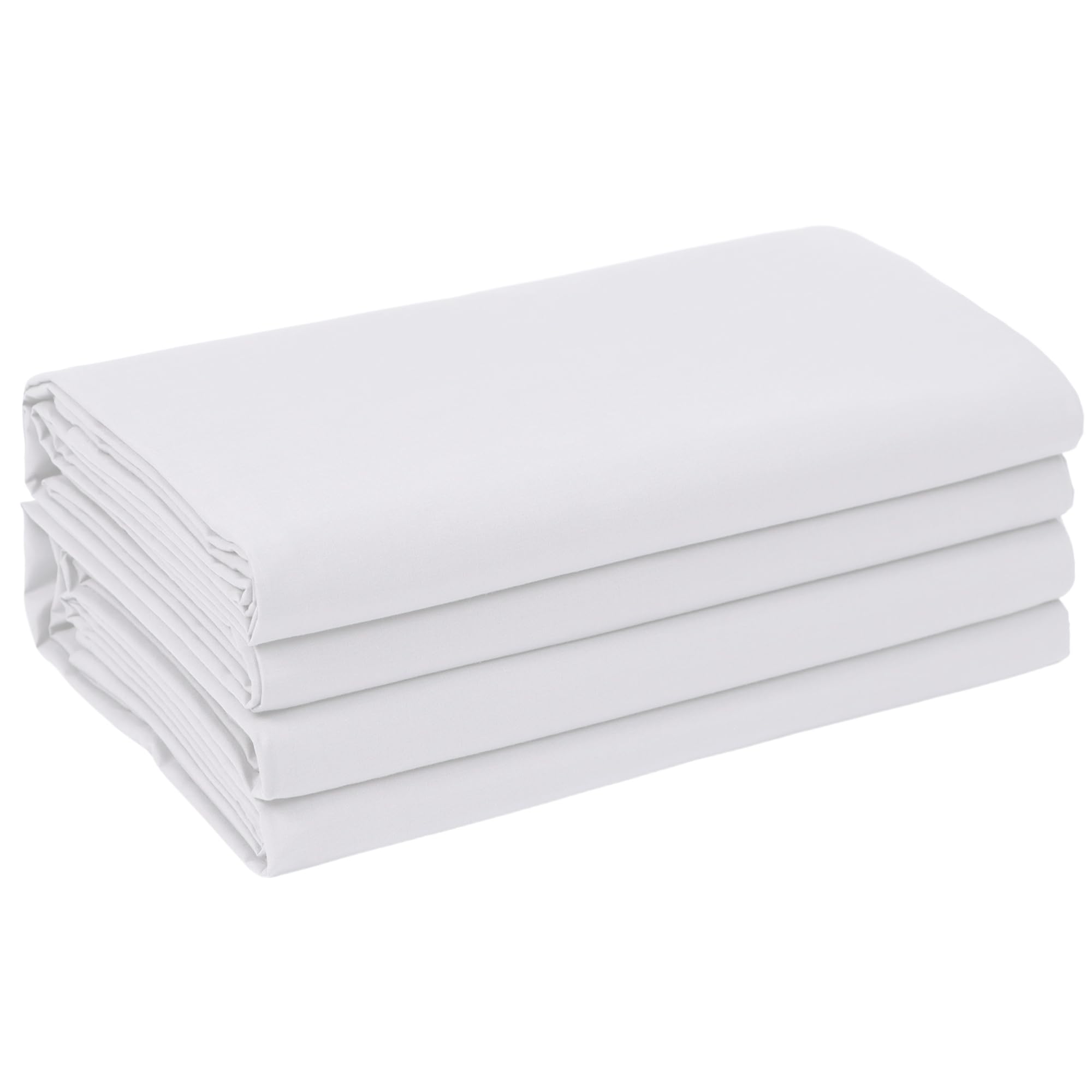 Sylvanora 2 Pack Super King Flat Sheets,100%Egyptian Cotton,White,270x310cm