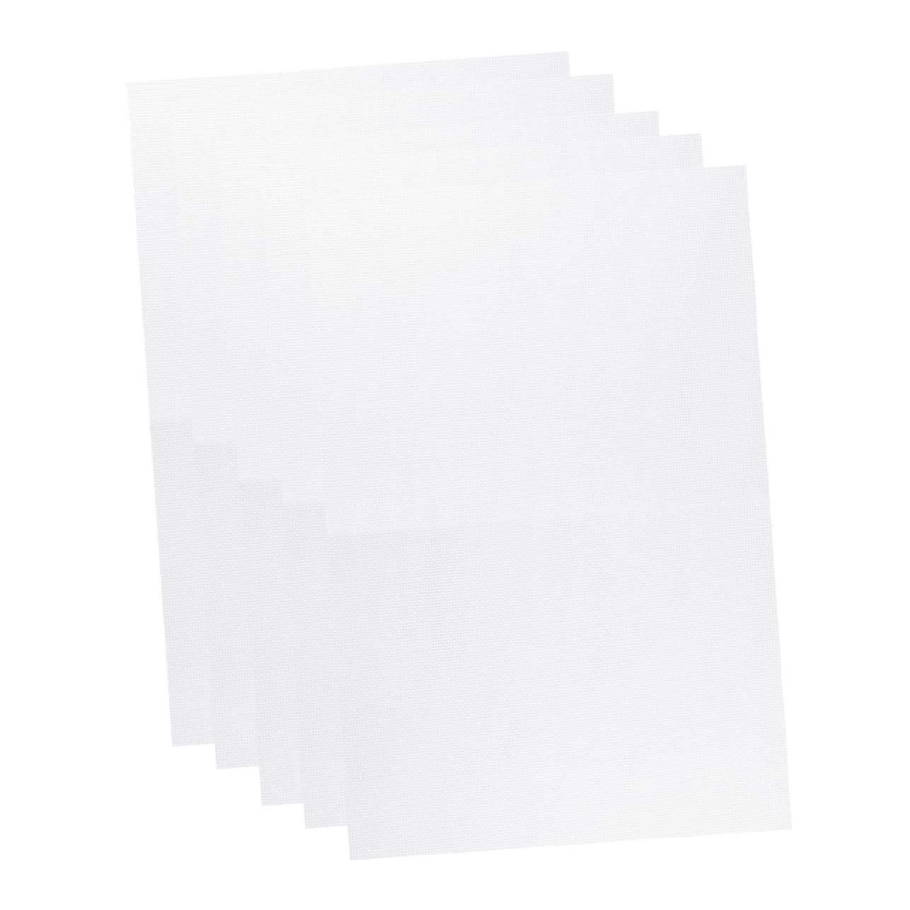 IWOWHERO Quality Cotton Cross Stitch Fabric 5 Pack 11 Count DIY Embroidery Supplies